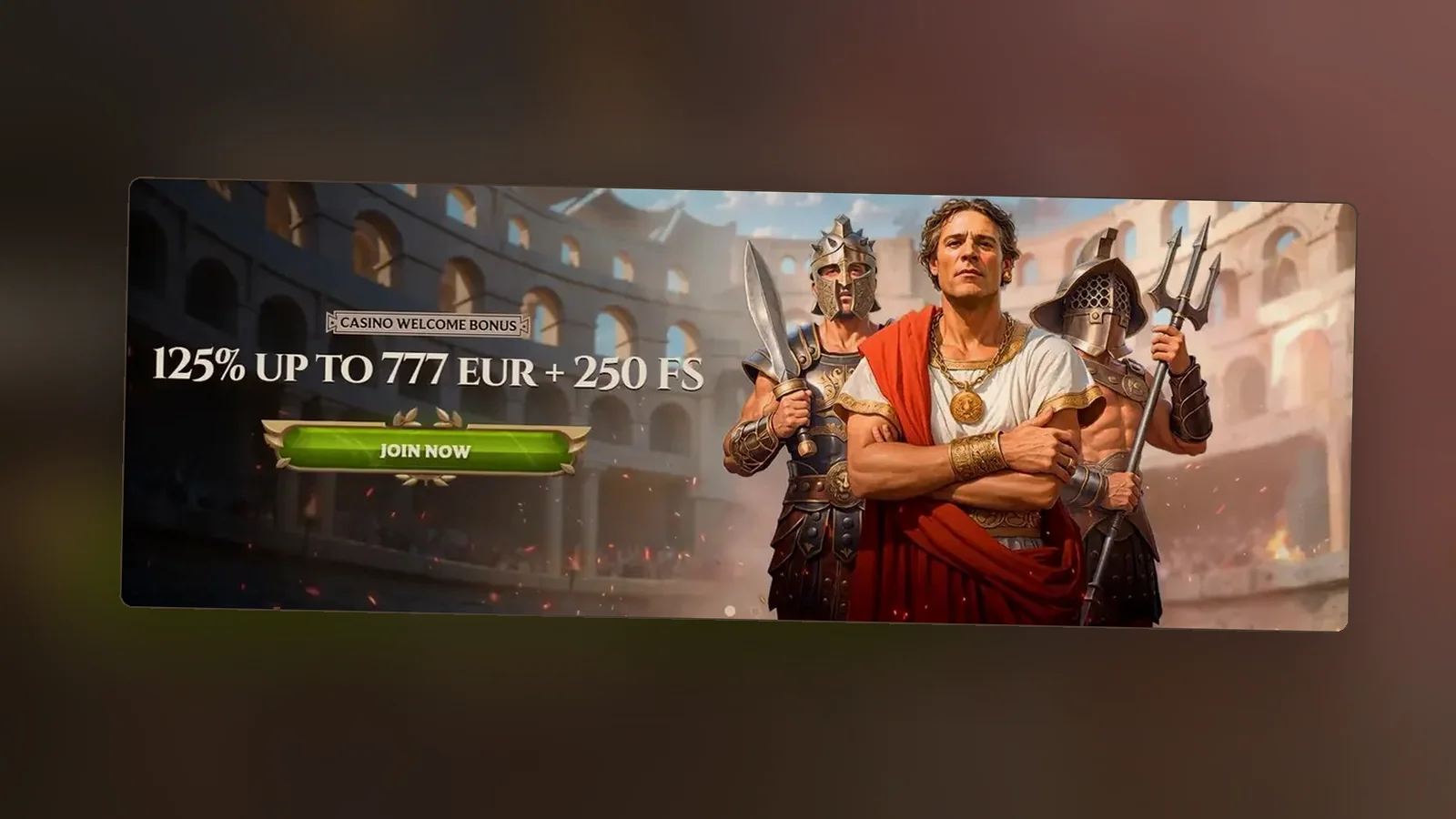 Il banner promozionale di Lanista con l'offerta di benvenuto casinò